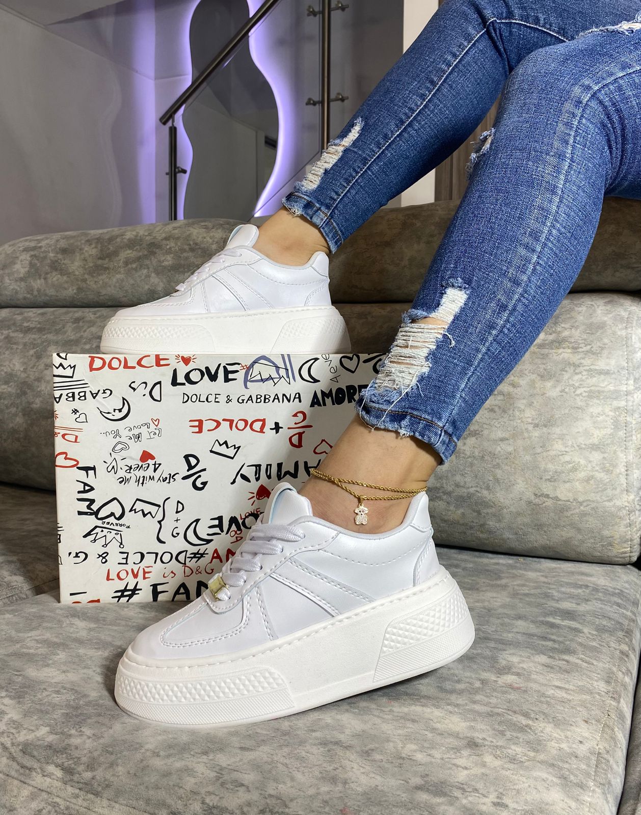 Zapato bolichero para dama cosido