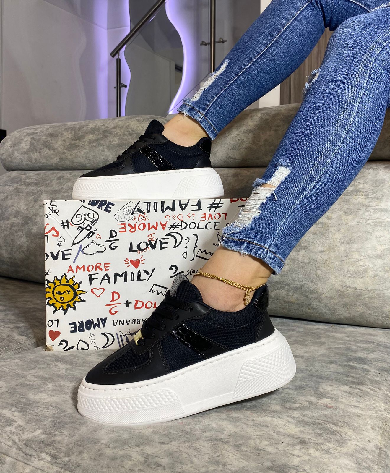 Zapato bolichero para dama cosido
